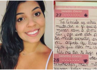 ‘Obrigada por vir me ver’, diz menina em carta para voluntária antes de morrer