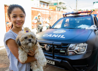 Em Itapevi, GCM ensina alunos a adestrar cães