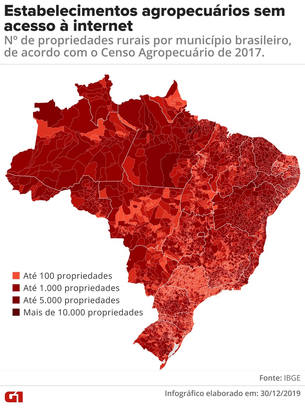 Estabelecimentos agropecuários sem acesso à internet — Foto: Rodrigo Sanches/G1