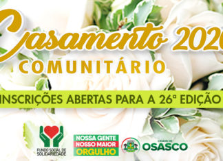 Osasco mantem inscrições abertas para Casamento Comunitário Inscrições abertas para Casamento Comunitário 2020 em Osasco