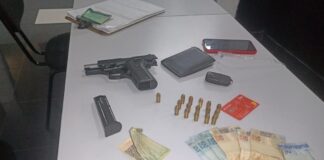 Guarda Municipal recebeu uma denúncia anônima de que havia um homem armado na esquina da rua do Cravo com a rua das Margaridas, no Jardim Califórnia.