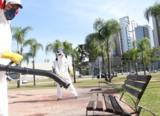 Barueri realiza megaoperação de higienização contra a Covid-19 Barueri realiza megaoperação de higienização contra a Covid-19