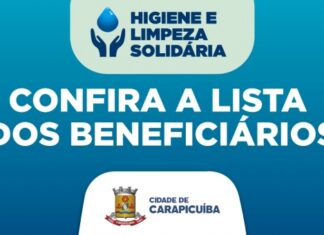 Carapicuíba recebe mais de 20 mil kits do Programa ‘Higiene e Limpeza Solidária’; Confira Lista