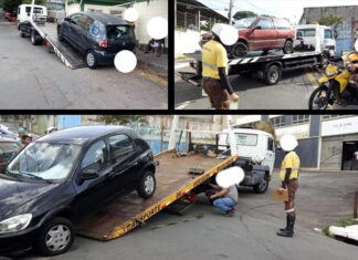 SMTT apreende veículos estacionados irregularmente no centro de Carapicuíba
