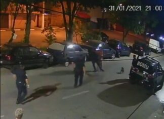 GCM’s de Osasco agridem homem sem máscara na rua