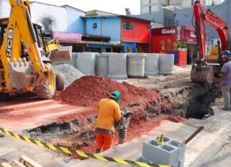 Sistema de drenagem é ampliado para conter alagamentos no Calçadão de Osasco