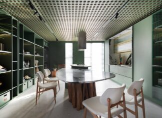 Verde é cor de destaque em projetos de interiores